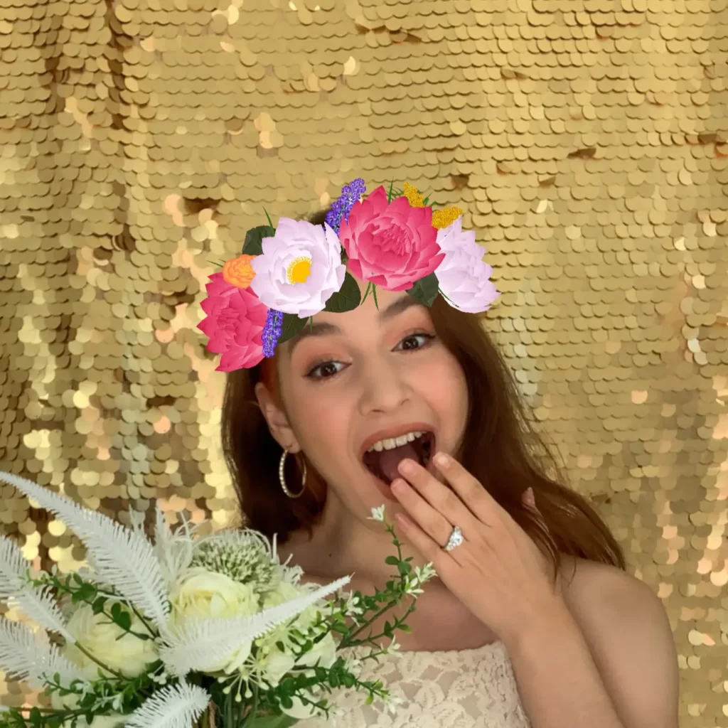 photo booth, wedding, flower girl